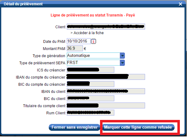 Frais De Rejet De Prélèvement Free Marquer manuellement un prélèvement comme refusé – RESAMANIA